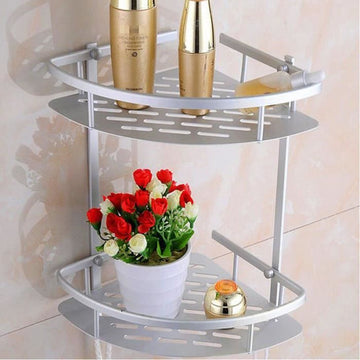 TD® Étagère à 3 niveaux Supports Accessoires de Salle de Bain Coin Rangement Brosse Savon Serviette Douche Nettoyage Facile /Grilles